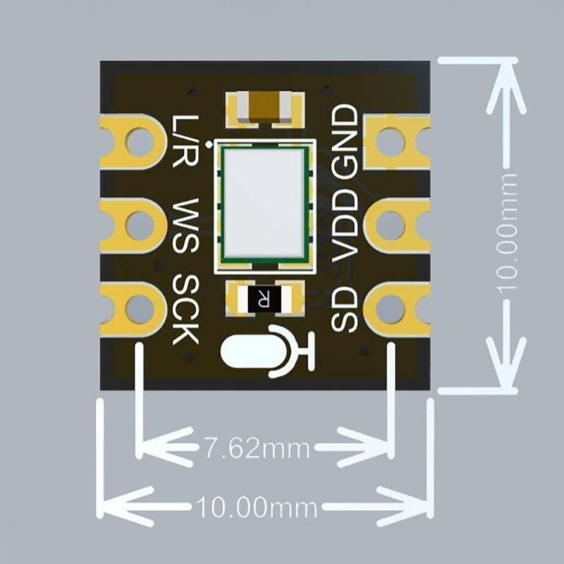 1 Set Mems High Precision Low Power Consumption Inmp441 Omnidirectional Microphone Module Supports Esp32 For Voice Acquisition
