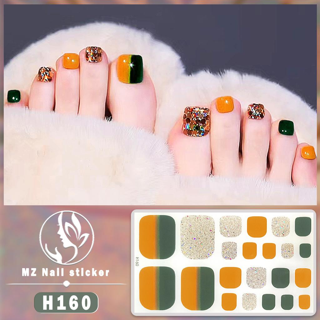 H New Nail Sticker 3D Diamond Nail Sticker Waterproof Long-lasting White Nail Sticker