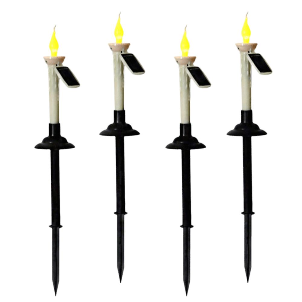 Waterproof Solar Candle Light Flameless With Candlesticks Holders Solar Garden Light Dual-purpose LED Candles LED Solar Lamp
