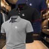 Herren-Polohemd-Set mit Wolfsdruck, Stilvoll und geeignet für Business Casual, Bequemes und atmungsaktives kurzärmeliges Polohemd für den Sommer