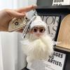 Cute Big Eyed Doll Pompom Keychain Fur Bag Pendant for Women Keyring  Accessories