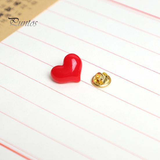 Red Heart Shape Brooch Wedding Party Jewelry Brooch Pin Women Lovers Gift Resin Love Pin Christmas New Year Gift