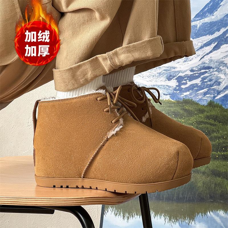 3550 Brot Schneestiefel Herren und Damen Paar Nischendesign Samt verdickte Brotschuhe Mickey großer Kopf Baumwollschuhe