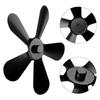 Black Power Saving Eco Fire Heat Log Burner for Heat Powered Wood Stove Fan Fireplace Fan
