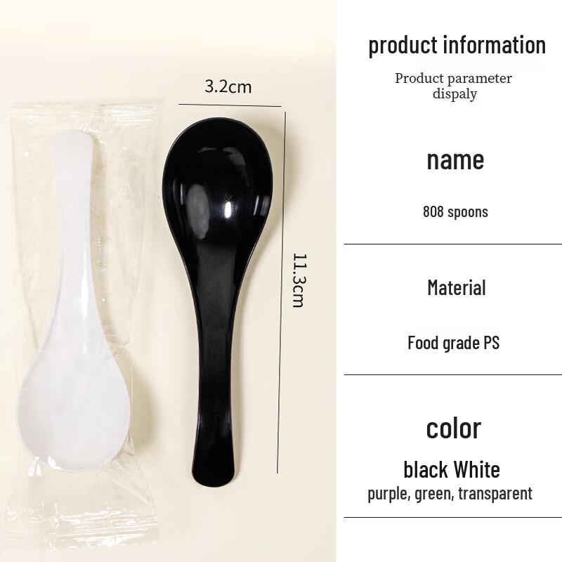 Transparent Disposable Hard Plastic Spoons