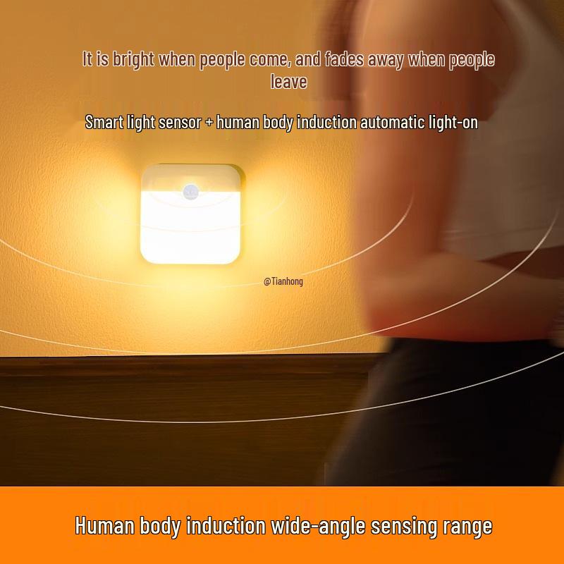 Wireless Stairway Sensor Light: Auto-On Night Light for Steps, Hallway, or Home, Activates with Motion.