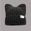 Cute Dandy Hat Cat Ear Kpop Style Beanie Hat Sweet Autumn/Winter Hats For Women Street Simple Colors Warm Hats For Girl