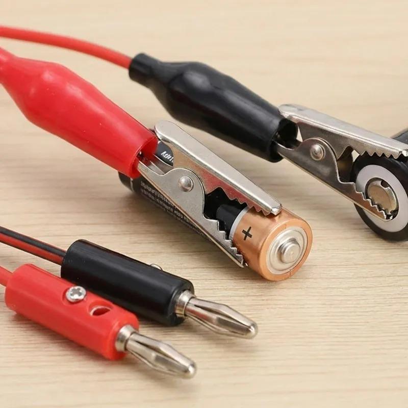 4mm Banana Plug To Alligator Clip Multimeter Test Leads Electrical Test Equipment Leads Oscilloscopes Two-End Connector Supplies