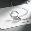 925 Sterling Silver Necklace Mobius Ring Diamond Pendant Women's Fashion Simple Birthday Party Wedding Anniversary Jewelry Gift
