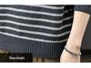 2025 Men's Striped Heavy Gauge Sweater: Autumn/Winter Long Sleeve Knit Base Layer