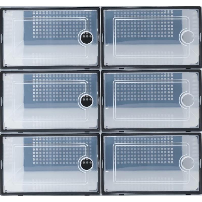 

6pcs Thickened Shoe Boxes Sneaker Display and Storage Stackable Shoes Rack Storage Bins for Hats and Clothes Dustproof Organizer