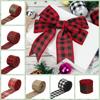 Imitation Linen Linen Ribbon Red Black Lattice Lattice Ribbon Christmas Plaid Ribbon  Gift Wrapping