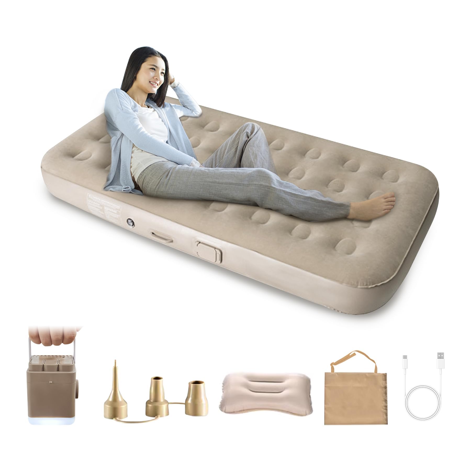 

DAIDAIZAI Воздушный Электрический Воздушный Электрический Одинарный 190 x 100 x 25 Нагрузка 150 Подушка Воздушный Воздушный Автоматический Флокированная Поверхность Дополнительная Влажность Удобный для Сна в