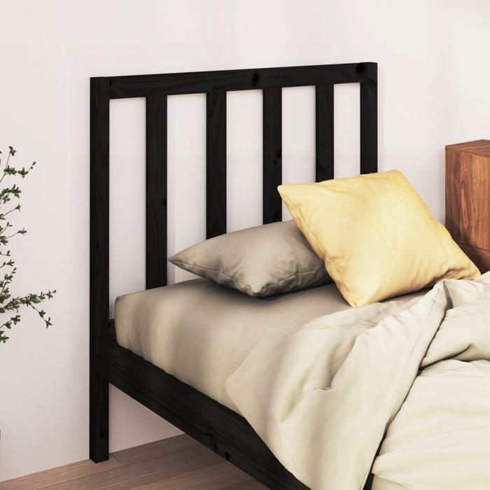 VidaXL Headboard Bedroom Furniture Head of Single Bed Frame Bed Accessory Interior Black 81x4x100 Cm Wood 817719
