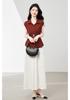Fashionable casual suit, stylish and slimming, sleeveless shirt, wide leg pants, two-piece set