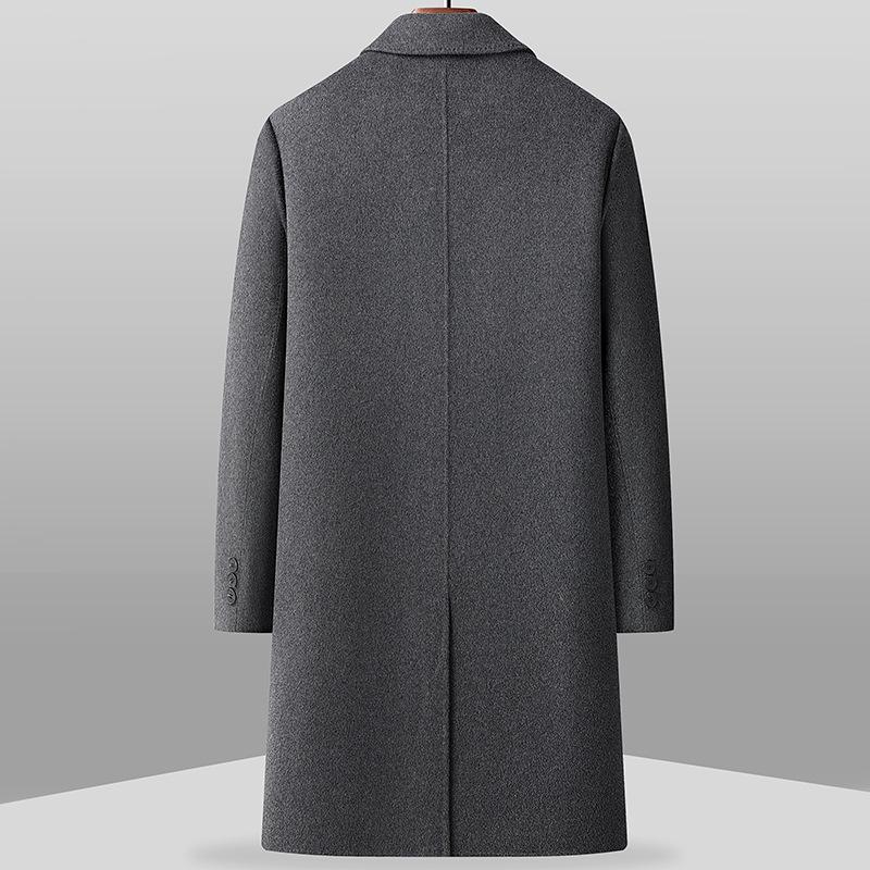 Men's Woolen Coat Autumn and Winter Long Middle-aged and Young People Business Take-off Down Liner Double-sided Woolen Trench Coat