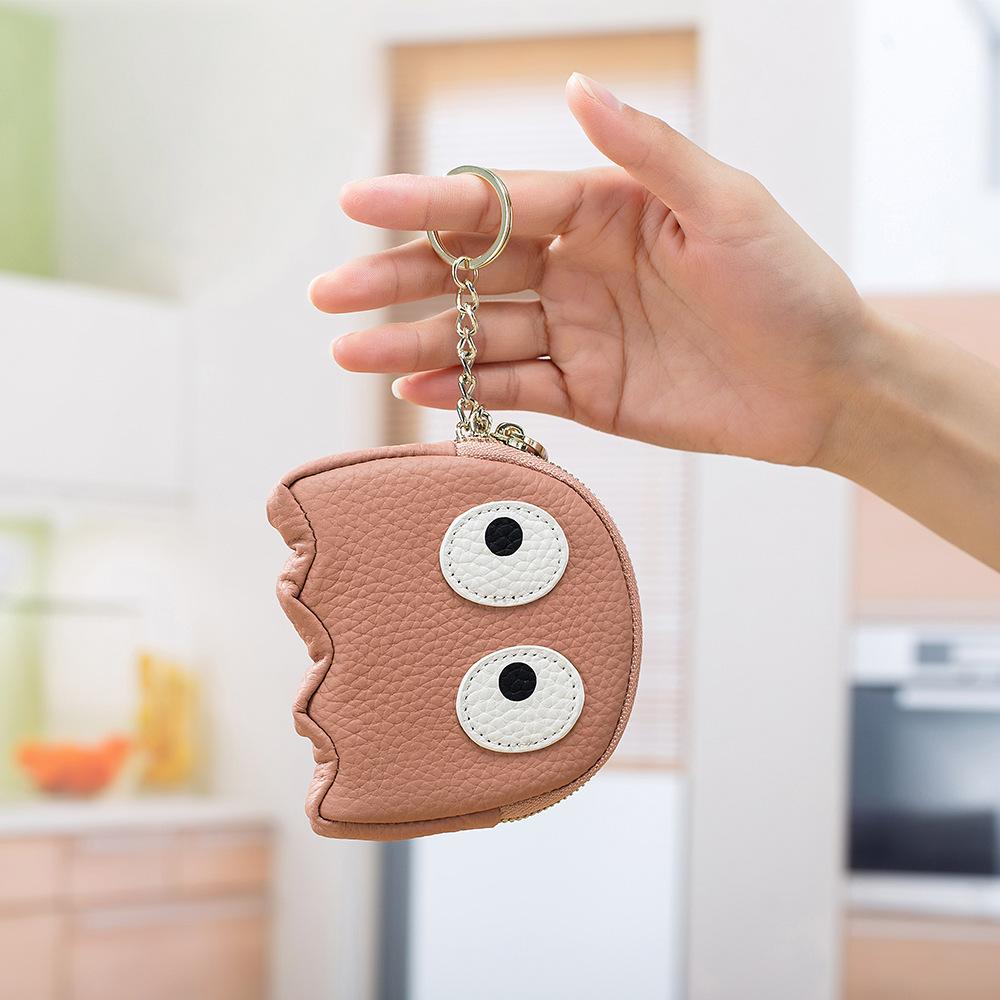 Cartoon Cute Coin Purse Leather Coin Purse Mini Niche Design Korea Ins Soft First Leather Coin Purse Girls Nice Gift