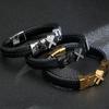 Wholesale Genuine Leather Man Bracelet  Armband Heren with Magnet Clasp Button Elegant Bracelet for Men Logo Name Engraveable