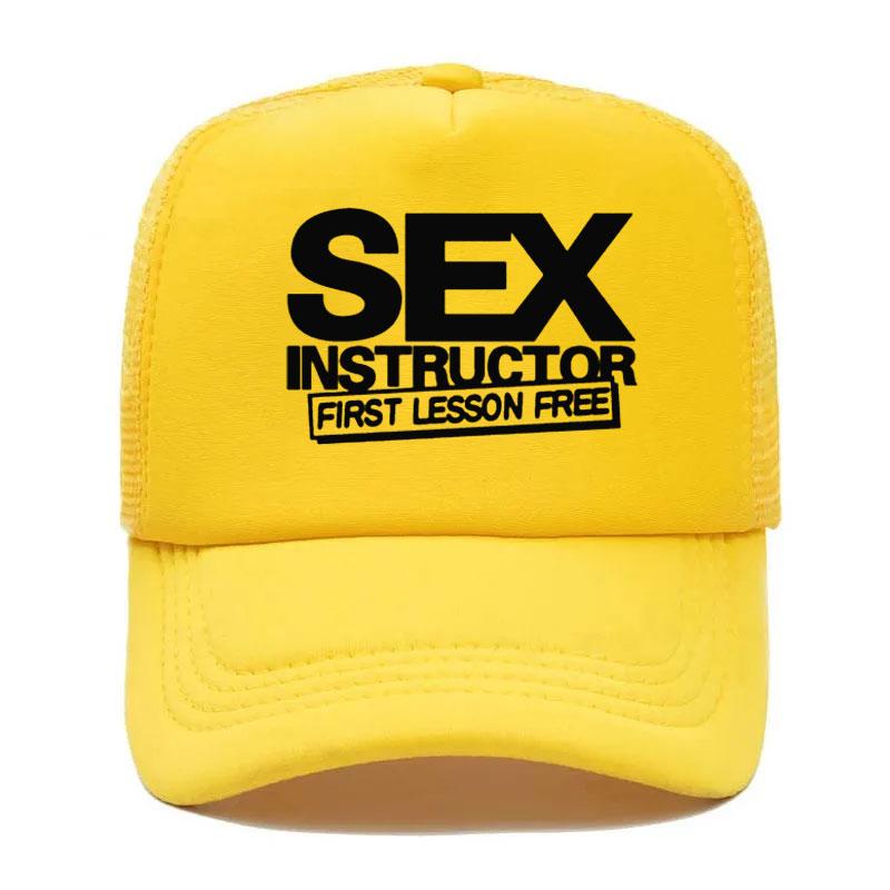 Sex Instructor Funny Creative Baseball Cap Men Women Parent-Child Hats Mesh Visor Outdoor Adjustable Caps Moto Gp Baseball Cap