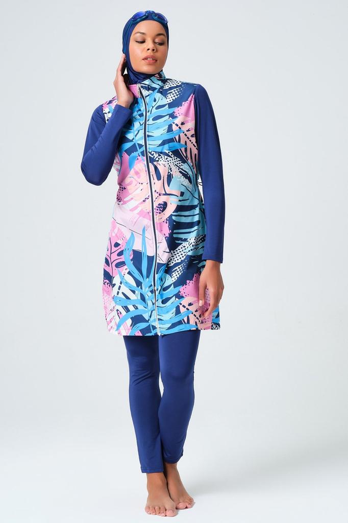 Muslimischer bescheidener islamischer Burkini-Strand-Schwimmanzug für Damen, Bademode, Hijab, Strandmode, Badeanzug 