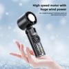 Mini Handheld Ice Compress Fan with Atmosphere Light 199 SpeedsUSB Rechargeable Turbo FanLED Light Display