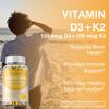 Buporai Vitamin D3 + K2 125 mcg promotes calcium absorption, supports bone health, and strengthens the immune system.