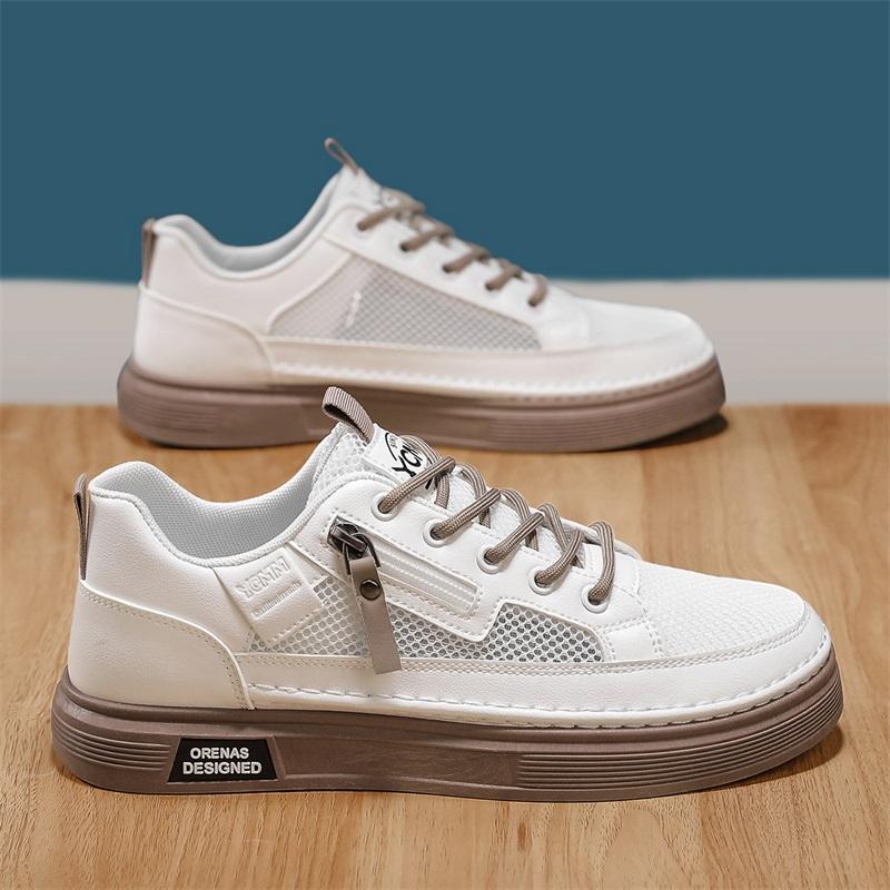 

Fashion 2025 New Summer Breathable Trendy Board Shoes Thick Bottom Low Top Mesh Lightweight and Comfortable Men s Shoes 39
