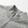 New Soft Waxy Cashmere Shirt Semi-turtleneck Solid Color Zipper Sweater Knitted