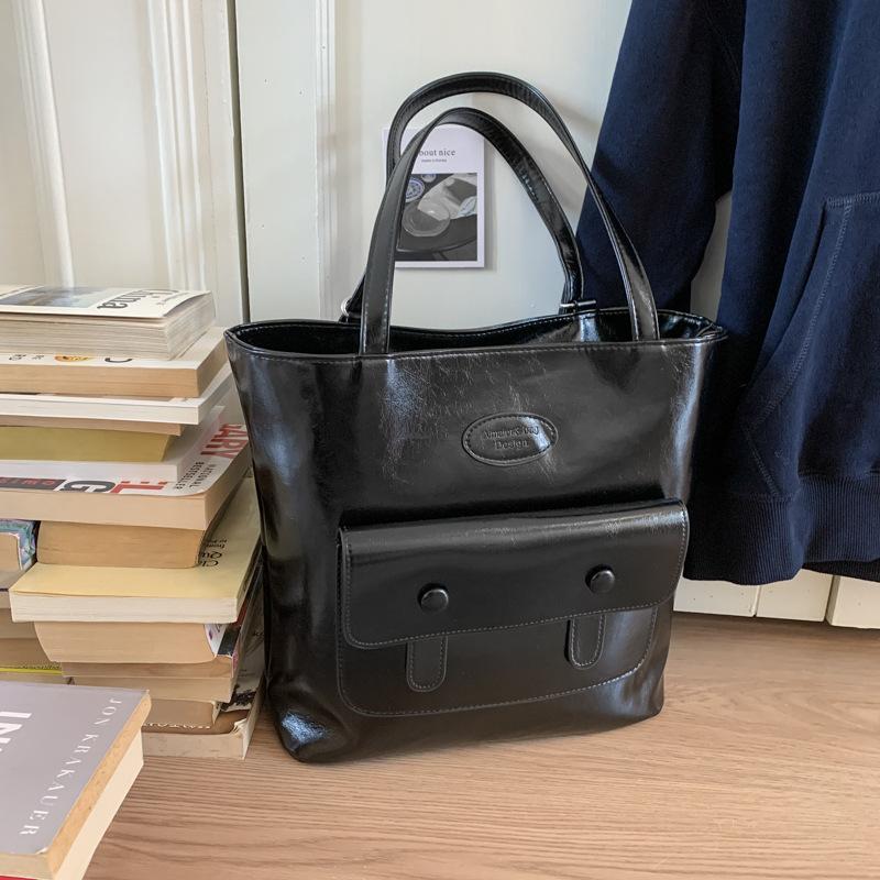 

Large-capacity bag women s summer new simple shoulder commuter tote bag multi-functional backpack чёрный