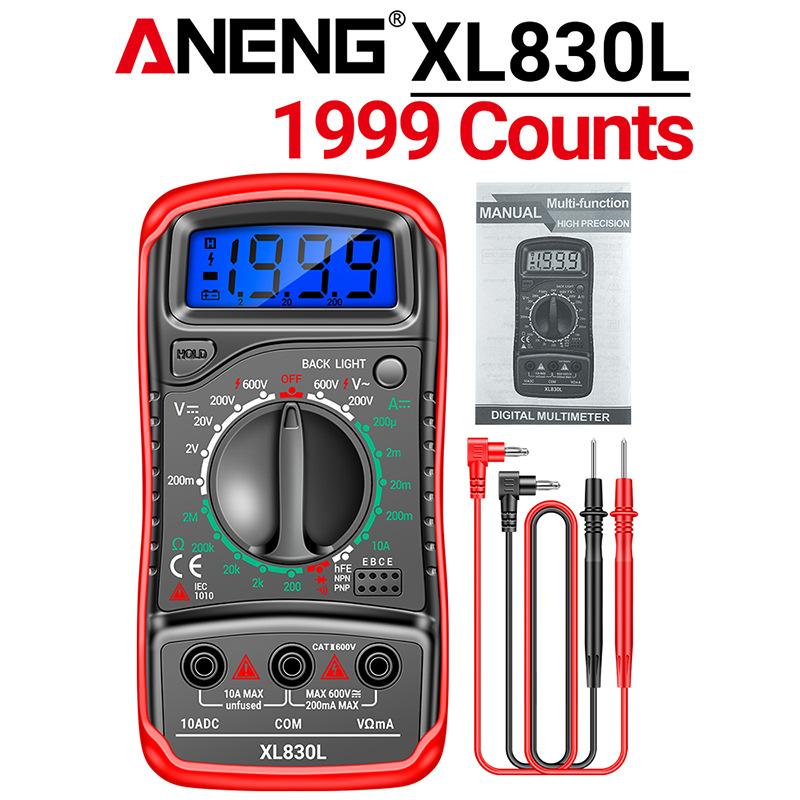 ANENG XL830L Digital Multimeter High-precision Voltage Current Meter Intelligent Portable Small Multimeter Transistor Data Hold