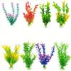 3pcs Aquarium Plants Plastic Artificial Green / Multicolour Tank Fish  Fun