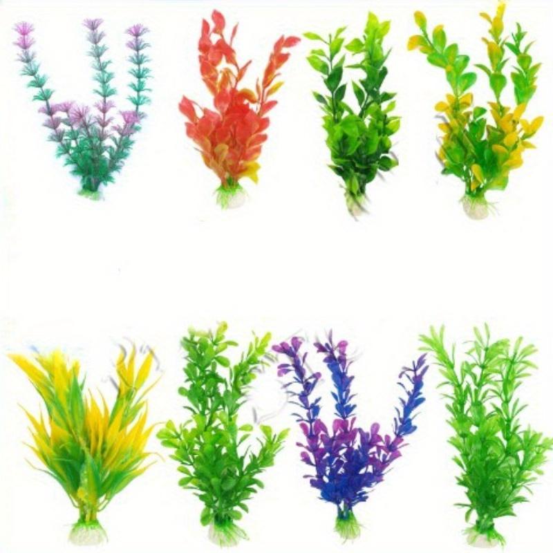 3pcs Aquarium Plants Plastic Artificial Green / Multicolour Tank Fish  Fun