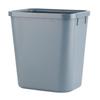 8L Rectangle Waste Bin Thicken Plastic Open Top Trash Can for Kitchen Bathroom Hotel Office Grey