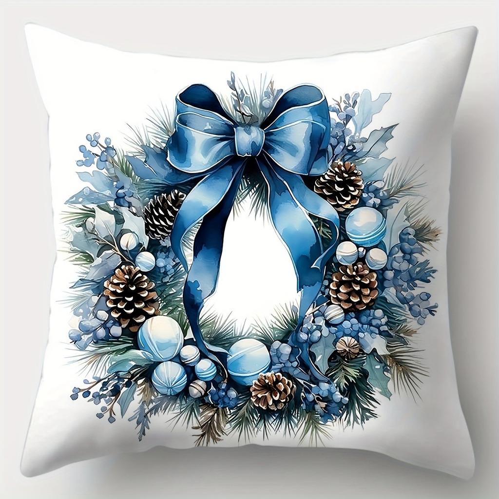 Christmas Decoration Pillowcase Santa Claus Snowman Pillow Case Suitable for Home Room Sofa Cushion Cover Friend Gift