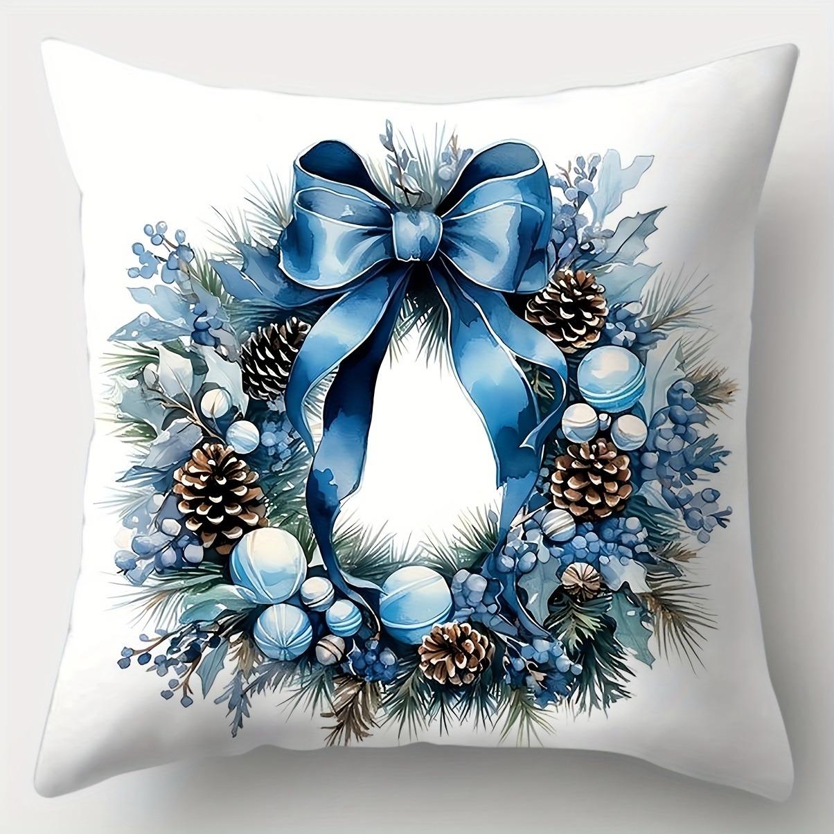 

Наволочка с рождественским украшением, наволочка со снеговиком Санта-Клауса, подходит для дома, комнаты, дивана, наволочка для подушки, подарок другу 40x40cm