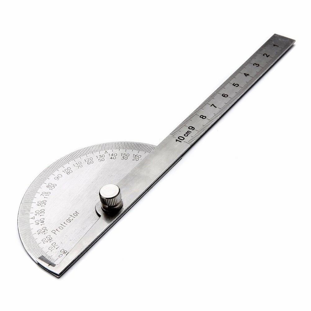 SAE Protractor 0-180° Rotary Angle Finder Stainless Steel Machinist Ruler