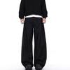 Folded scimitar casual suit pants men's cleanfit trendy brand loose and versatile wide-leg pants straight casual trousers