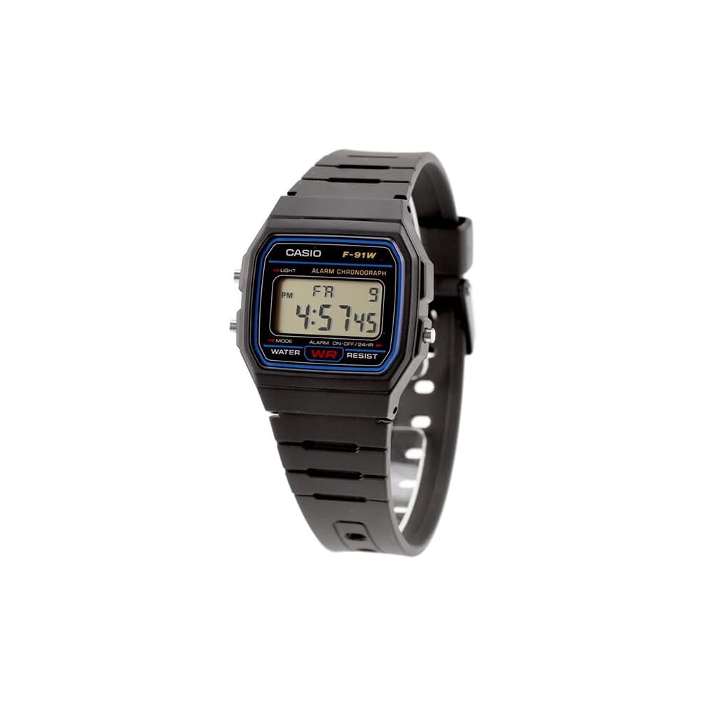 Casio Cheap Casio Collection Standard Quartz Watch Unisex F-91W-1 Water Resistant Lightweight Design