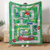 Custom Name Cute Cars Theme Printed Blanket - Perfect for Couch, Bed, Travel & Outdoor Use | Machine Washable, Cozy & Durable.