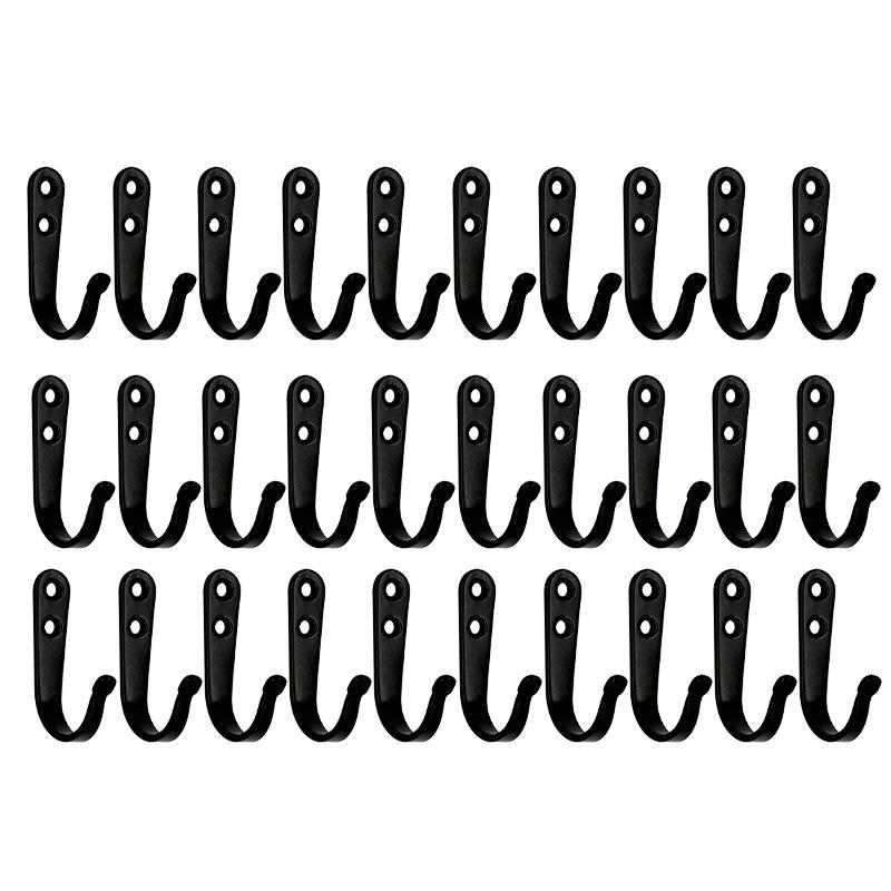 Shangli Modern Black Wrought Iron Wall Hook for Cabinets and Wardrobes