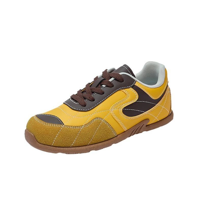 Fashion German Training Shoes Women 2024 New Genuine Leather Women Sneakers Flat Lace-up Retro Large Size Forrest Gump Shoes Women