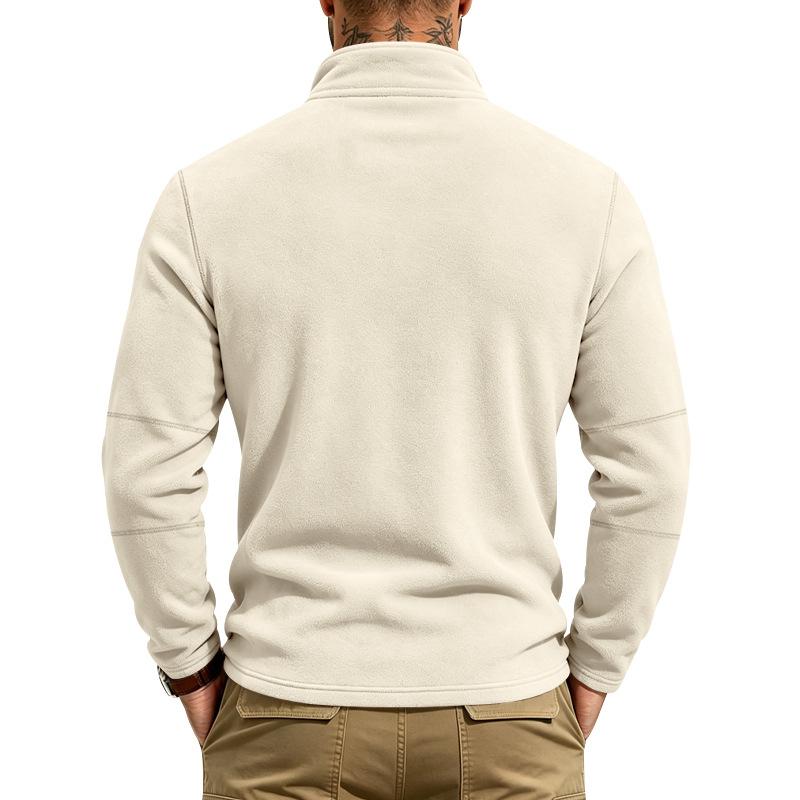 Men Zipper Sweatshirts Quarter Zip Pullover Half Zipper Hoodie Men Gym Man Autumn Solid Men's Sweatshirt Coat