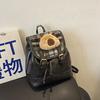 Plaid bag retro shopping out small backpack relaxation travel high value backpack women