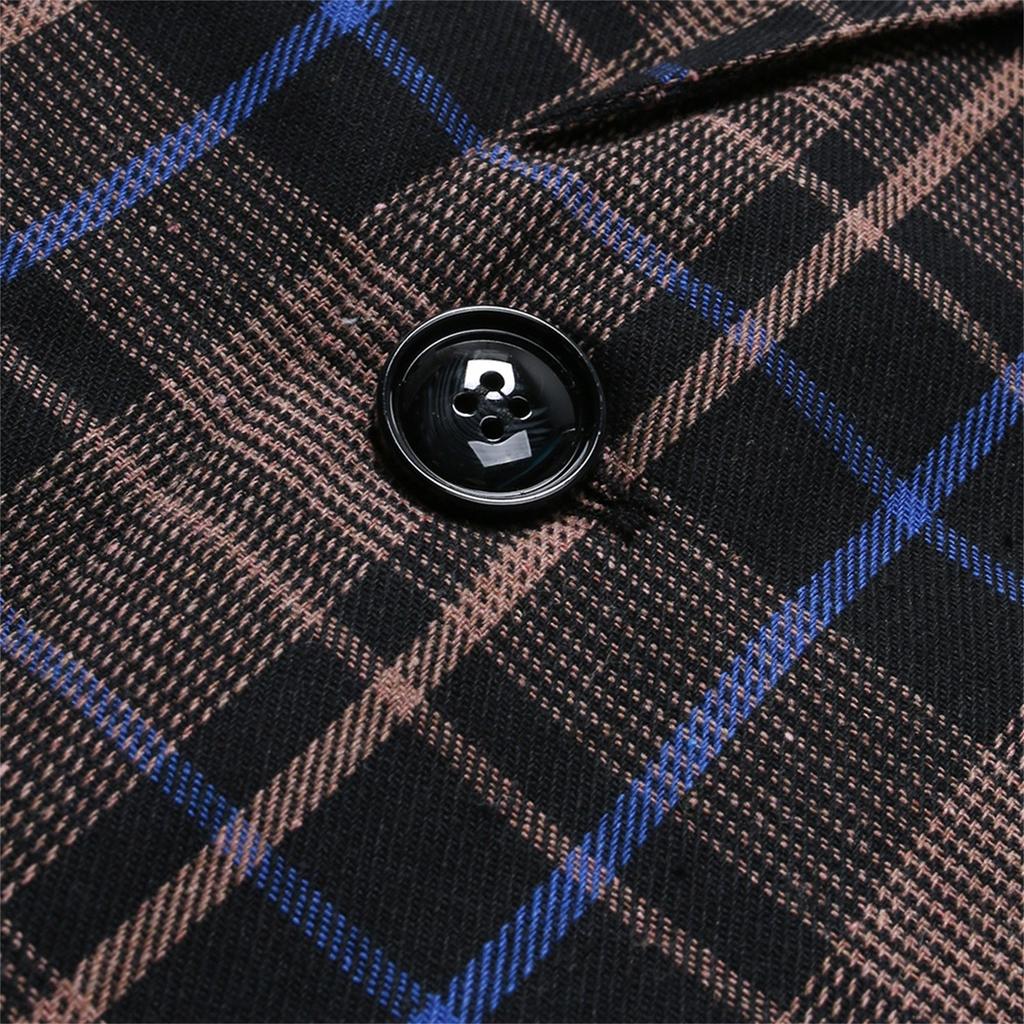 Men's Spring Casual Stand Collar Long Sleeve Single Breasted Suit