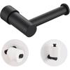 Bathroom Toilet Paper Holder, Modern Matte Black Tissue Roll Holder Wall Mounted, 5 Inch Paper Towel Holder Easy Install for Kitchen Washroom