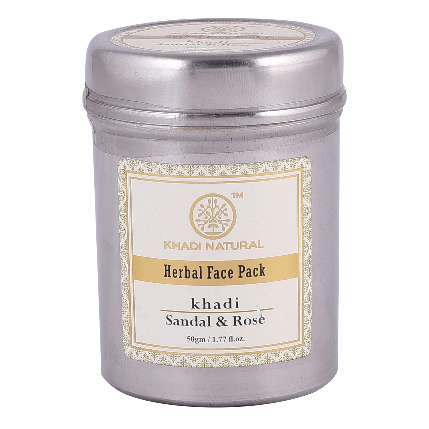 

Khadi Natural Sandal And Rose Face Pack 50g For Glowing Skin Suitable For All Skin Types