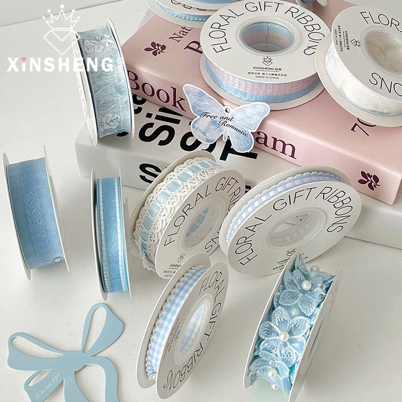 Xin Sheng Alice Ribbon Satin Flower Bouquet Bow for DIY Floristry & Packaging