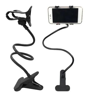 1/2 st Flexibelt Universellt Lazy Fäste Mobiltelefonhållare Bärbar 360° Justerbar Svanhals Klämma Säng Skrivbordsfäste Klämma