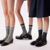 Female Autumn Fashion New Vintage Stripes College Wind In The Tube Pile Socks