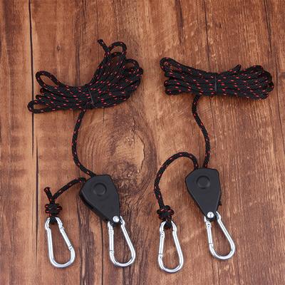 2/1Pcs Camping Tent Adjustable Rope Fastener Fixed Buckle Pulley Tensioner Ratchet Hangers Lights Lifting Awning Wind Rope